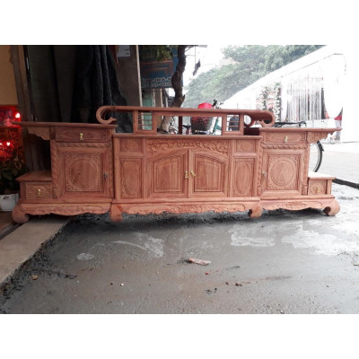 Kệ tivi Vòm gỗ hương đá