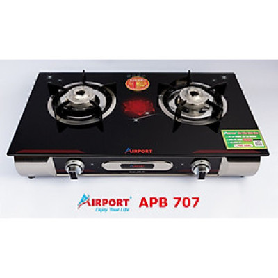 Bếp Gas Đôi Mặt Kính AirPort (Sen Inox) APB707 - hàng Chính Hãng