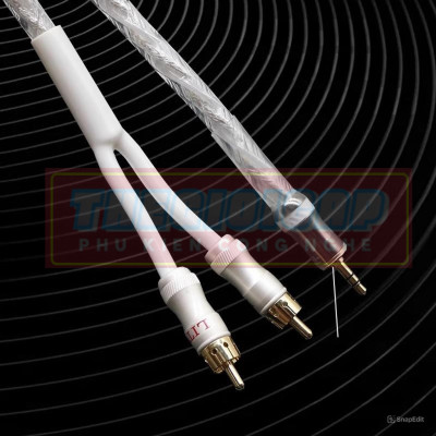 ROGTZ Cáp HiFi Liton 3.5mm Ra 2RCA Mạ Bạc Cho Ampli, Điện Thoại, PC Dài 1.5M - Hàng Nhập Khẩu