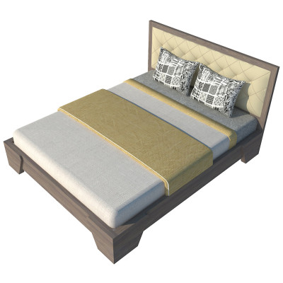 Giường ngủ cao cấp Tundo màu xám 160cm x 200cm