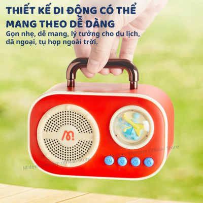 Loa karaoke mini bluetooth kèm mic cho bé Mideer versatile singalone microphone - Hàng chính hãng