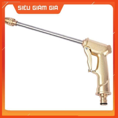 Bộ dây vòi xịt nước rửa xe, tưới cây . tăng áp 3 lần, loại 15m 206701-3 đầu đồng, cút đồng