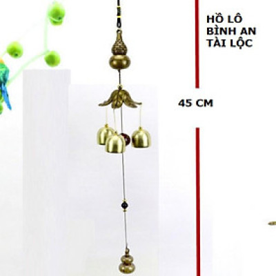 (HÀNG HOT SIÊU CHÂT) Chuông gió hồ lô trang trí bằng đồng cầu bình an và tài lộc 206743