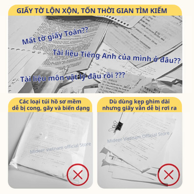 Túi đựng tài liệu dọc nhiều ngăn A4 cầm tay Mideer Accordion Folder