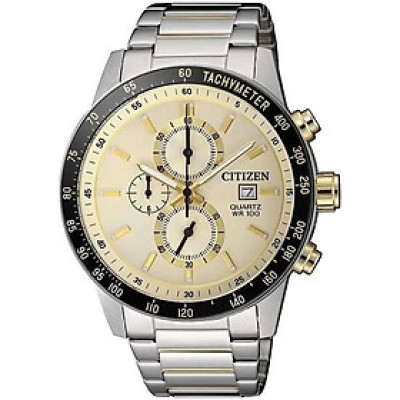 Đồng Hồ Nam Citizen Dây Thép Không Gỉ AN3604-58A - Mặt Vàng