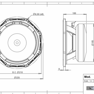 Loa Rời 2 Tấc B&C SPEAKERS - ITALIA 8FW51 ( 1 cái) – Hàng Chính Hãng