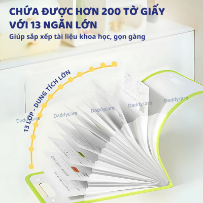 Túi Đựng Tài Liệu nhiều ngăn Mideer Accordion Folder cho bé cầm tay tiện lợi