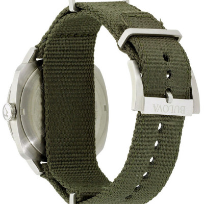 Đồng Hồ Nam Bulova Military Dây Vải Nato 96B229 - Mặt Đen