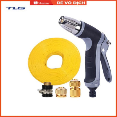 Vòi phun xịt rửa xe, tưới cây chuyên nghiệp 20m 206817 (cút đồng nối đồng) 