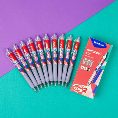 Bút Gel Quick Dry 0.5 - Thiên Long GEL-033/V2/KM - Mực Đen