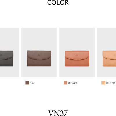 Ví nam da bò Lata ( Thời trang nam dáng cầm tay cỡ lớn  - Ví da thật VN37 )