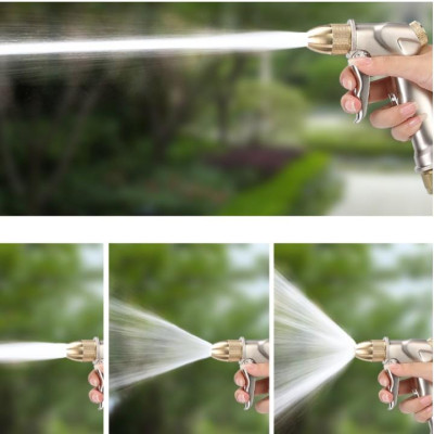 Bộ dây vòi xịt nước rửa xe,tưới cây .tăng áp 3 lần,loại 3m,5m 206701 đầu đồng,cút nối nhựa vàng+ tặng mở chai