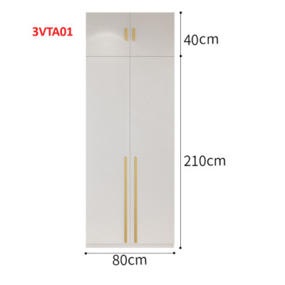 Tủ quần áo thiết kệ hiện đại - Tủ quần áo gỗ MDF 3VTA01A - Nội thất lắp ráp Viễn Đông ADV