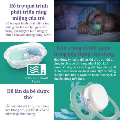 Núm ty ban đêm Philips Avent cho trẻ từ 6-18 tháng tuổi 376.21