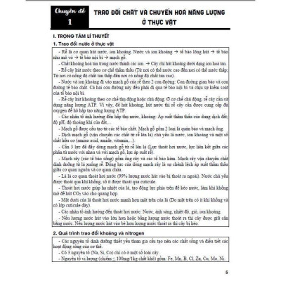 Sách - Cẩm Nang Ôn Tập Trọng Tâm Môn Sinh Học Luyện Thi Tốt Nghiệp THPT - Hồng Ân