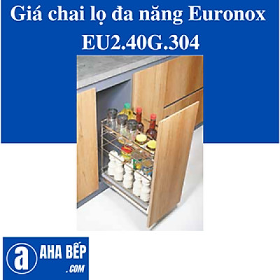 GIÁ CHAI LỌ ĐA NĂNG NAN DẸT 3 TẦNG INOX SUS304HL EU2.40G.304. Hàng Chính Hãng 