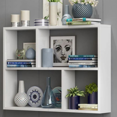 Kệ Sách Treo Tường Chữ Nhật Kết Cấu Giấu Chân Juno Sofa CTKT07-80 KT 80 x 65 x 15cm