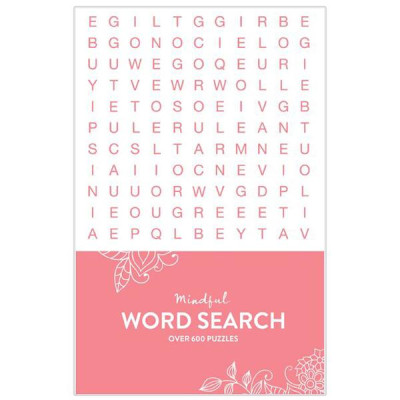 Sách ngoại văn: Mindful 600 Puzzles - Word Search - Pastel Pink