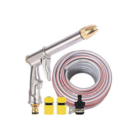Vòi nước vòi phun nước rửa xe tưới cây tăng áp + bộ dây bơm nước cao cấp TLG 206810 đầu đồng,nối đen