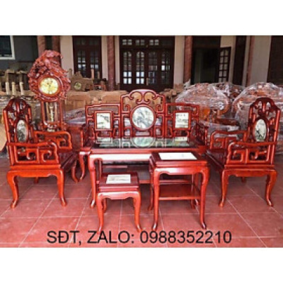 Bộ Bàn Ghế Gỗ Phòng Khách Móc Mỏ Gỗ Gụ