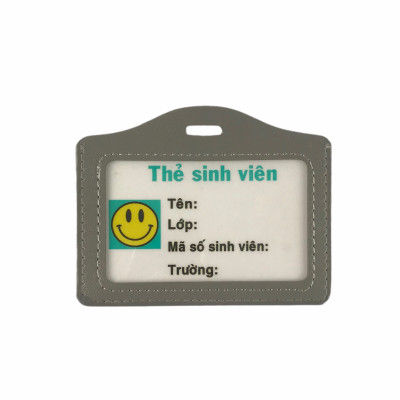 Bảng tên da 8.5x5.5cm 2 mặt kiếng ngang (50)