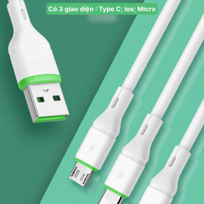 Dây sạc LI-TOP LX11 chân Micro (hộp giấy) công suất 66W, Kim Ánh cho dùng thử 30 ngày, bảo Hàng chính hãng 12 tháng