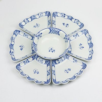 Bộ Đồ Ăn Hoa Mặt Trời Bát Tràng Men Ngọc-Khử Chì Và Kim Loại Nặng-Vẽ Hoa Chanh-55cm