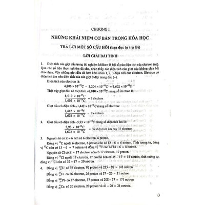 Bài tập Hoá học vô cơ, Quyển II, Lý thuyết đại cương về hoá học (Trả lời câu hỏi và giải bài tính)