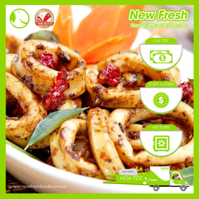 [GIAO NHANH HCM] Mực Ống Cắt Khoanh - Túi 500Gr