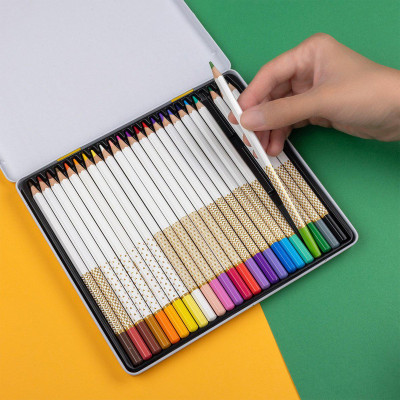 Hộp 24 Bút Chì Màu Thanh Gươm Diệt Quỷ - Colokit CPC-C043/DS - Hộp Thiếc - Tặng Bộ Thẻ Photocard Demon Slayer