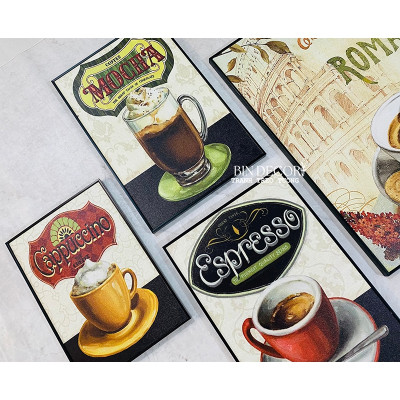 (ẢNH THẬT) Tranh treo tường trang trí decor quán cà phê tranh có khung kèm đinh