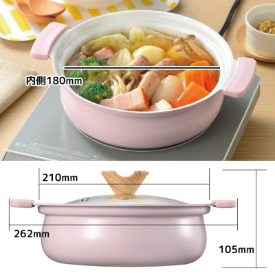 Nồi ceramic dùng cho bếp từ Coronto - Hàng nội địa Nhật Bản