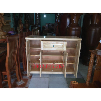 Tủ giày dép gỗ sồi tự nhiên 1m20