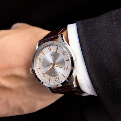 Đồng Hồ Nam Citizen Dây Da BF2009-29X - Mặt Vàng 