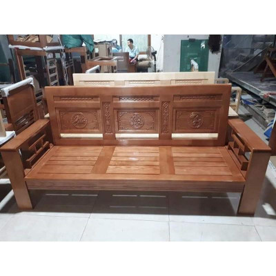 Bộ ghế phòng khách làm bằng gỗ tự nhiên hoàn toàn
