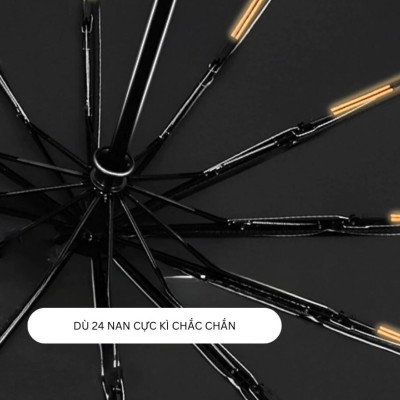 Dù Che Nắng Mưa Bấm Tự Động 12 Nan Kép Chống Thấm Nước Chống Tia UV Nhỏ Gọn Tiện Lợi