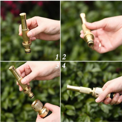 Bộ dây vòi xịt nước rửa xe, tưới cây . tăng áp 3 lần, loại 7m, 10m 206587 cút sập,nối vàng + tặng mở chai