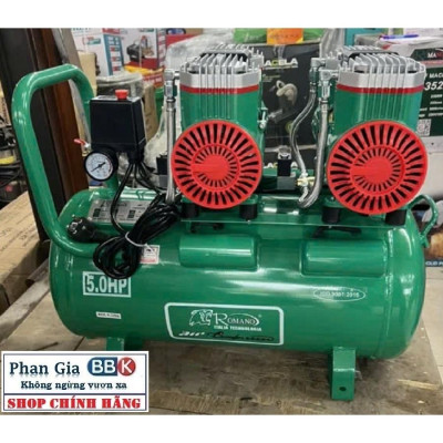 Máy Nén Khí Không Dầu  Romano 50L - 5.0HP, 100% Dây đồng, Bảo hành 12 Tháng