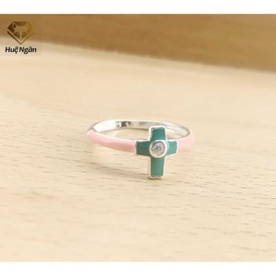 Nhẫn bạc Ý 925 Huệ Ngân -Chữ Thập RR1216
