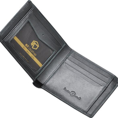 Ví da bò nam cao cấp AT Leather 053 - Đen