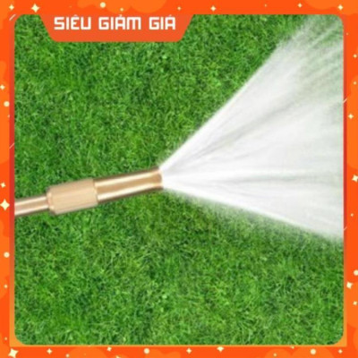 Đầu vòi xịt tăng áp mini bằng đồng phun nước rửa xe, tưới cây tăng áp đa năng có đai siết ống đi kèm 206587