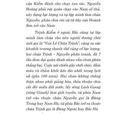 Trịnh - Nguyễn Phân Tranh Chia Cắt Hai Miền Đất Nước