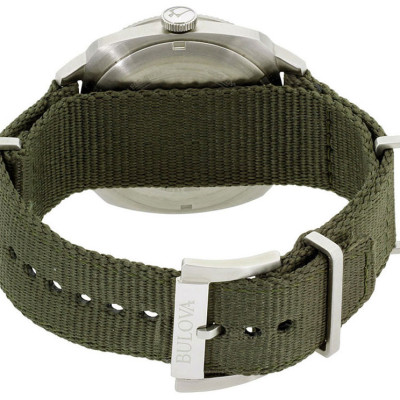 Đồng Hồ Nam Bulova Military Dây Vải Nato 96B229 - Mặt Đen