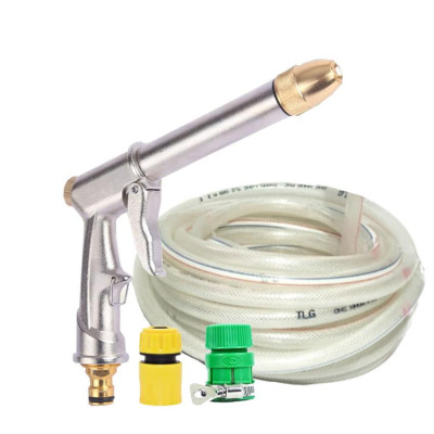 Vòi phun nước rửa xe tưới cây tăng áp + bộ dây bơm nước cao cấp TLG 206810 đầu đồng,nối vàng