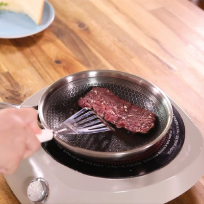 [Hàng chính hãng] Chảo chiên inox iMat Hybrid Blackcube 20cm, Phủ chống dính Ceramic đen