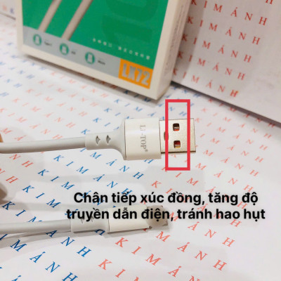 Dây sạc LI-TOP LX72 Công suất 100W chân L, Kim Ánh cho dùng thử 30 ngày, KIA bảo hành hàng chính hãng 12 tháng