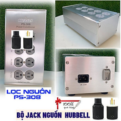 ROGTZ - Bộ Lọc Nguồn Điện Sạch Biến Áp Cách Ly Audio 220V/100V Cao Cấp PS-308 Giảm nhiễu điện từ Ổn định nguồn điện Lọc nhiễu âm thanh Nâng cao chất lượng âm thanh Bảo vệ hệ thống khỏi sự cố điện Chống sét cháy nổ - Hàng Chính Hãng