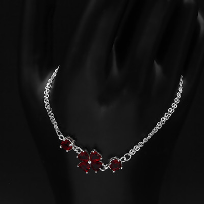 Lắc Tay Nữ Bạc Hiểu Minh LTU482R cỏ 4 lá may mắn bạc ta