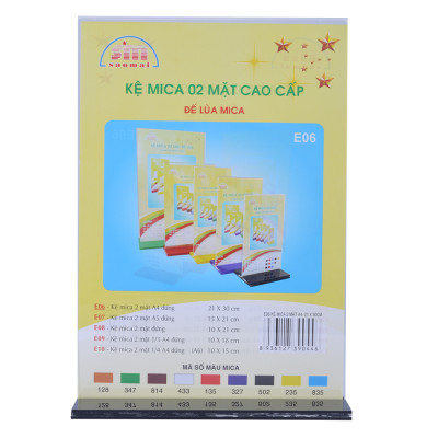 Bảng Menu A4 Mica Đế Đen