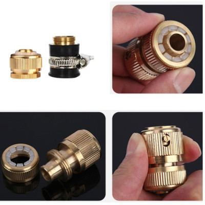 Bộ dây vòi xịt nước rửa xe, tưới cây . tăng áp 3 lần, loại 20m 206236 đầu đồng, cút đồng